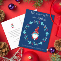 Gnom för Helgdagar Cute Elf Blommigt Utandningsblå