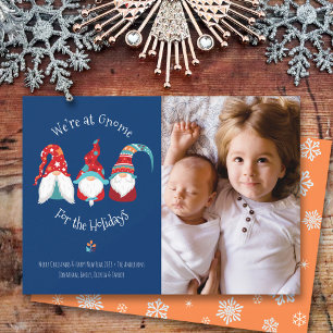 Gnom för Helgdagar Fototypgrafi - Roligt - Elf Blu Julkort