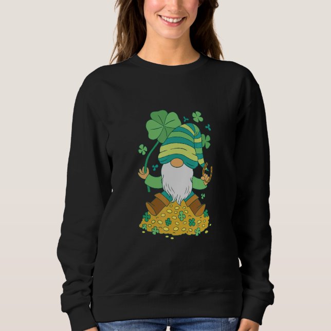 Gnom guld St Patrick grön T Shirt (Framsida)