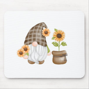 Gnom med solblommor musmatta
