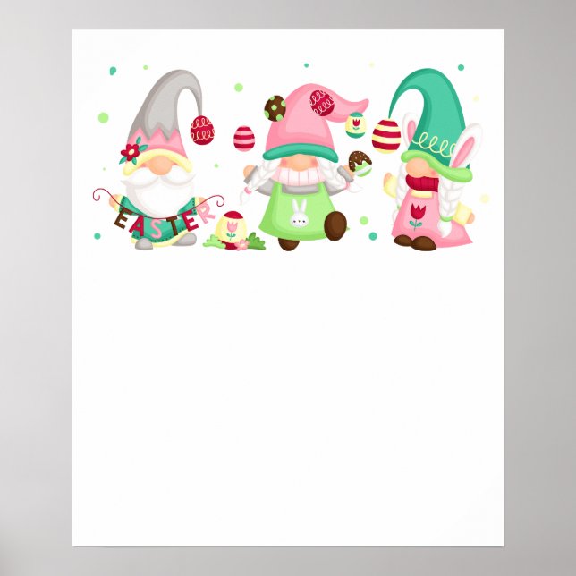 gnom påsk, retro, vintage poster (Framsidan)