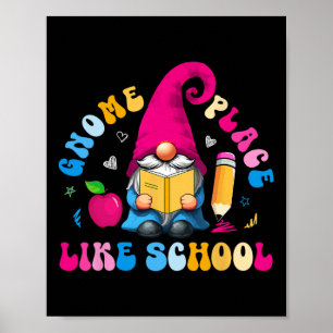 Gnom plats som skola färgglad gnom älskare lärare poster