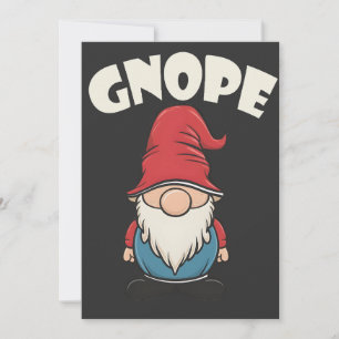 Gnoma inte idag Roliga Gnom Älskare Inbjudningar