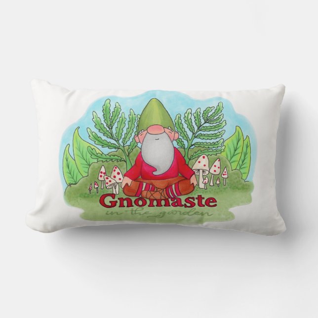 Gnomaste i trädgården, kudder lumbarkudde (Framsida)