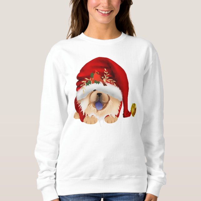 GNOME 4 CHOWLIDAYS - Röd Chow sweatshirt T Shirt (Framsida)