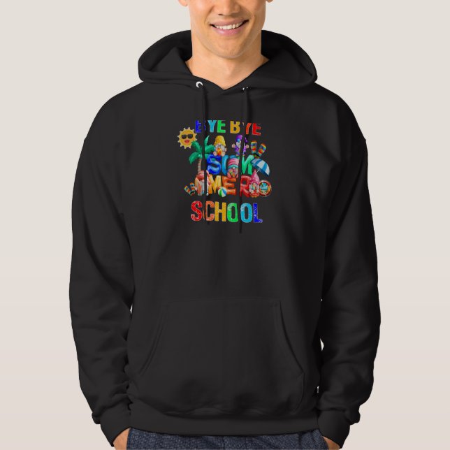 Gnome Adjö Adjö School Hej Summer Hoodie (Framsida)