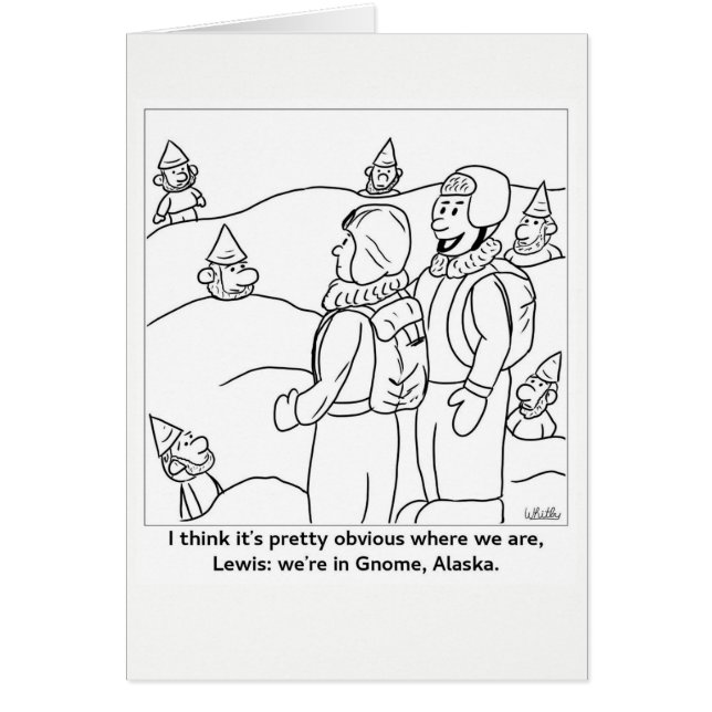 Gnome Alaska Hälsningskort (Framsidan)