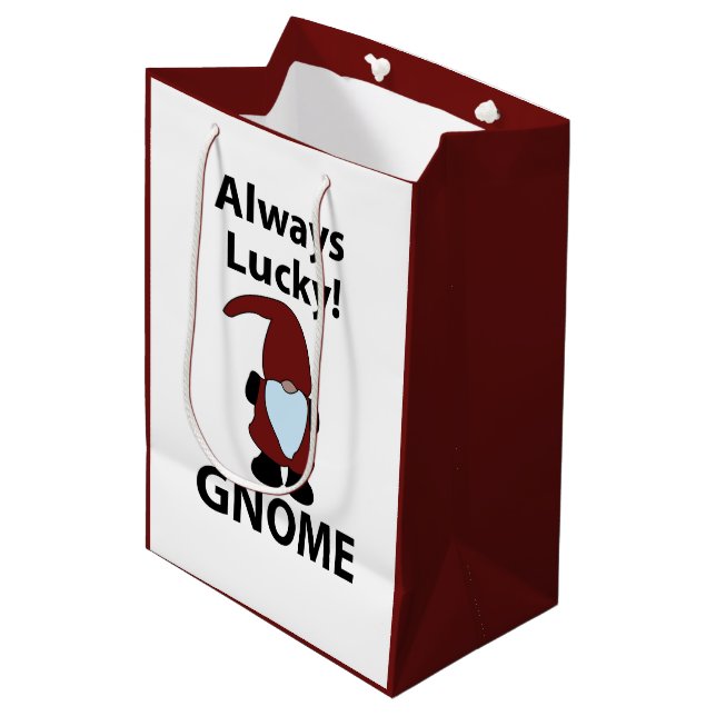 Gnome Alltid Lucky Gnome (Framsidan Vinklad)