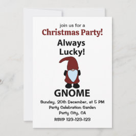 Gnome Alltid Lucky Gnome jul Party Inbjudningar