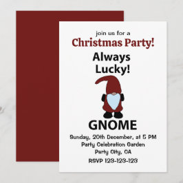 Gnome Alltid Lucky Gnome jul Party Inbjudningar