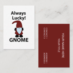 Gnome Alltid Lucky Gnome Visitkort
