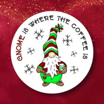 Gnome är där kaffet är | Cute-jul