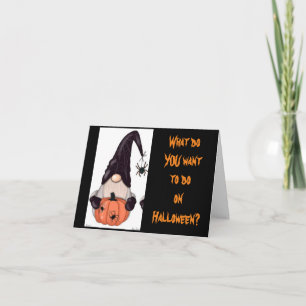 GNOME ÄR REDOT FÖR HALLOWEEN KORT