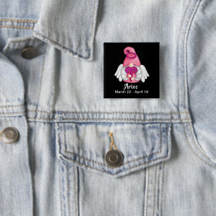 Gnome Aries Astrology Sign Angel Pinback Button Knapp
