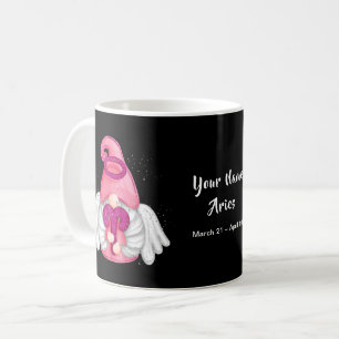 Gnome Aries Astrology signera ditt namn Kaffemugg
