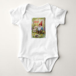 Gnome baby one piece customize name                t shirt