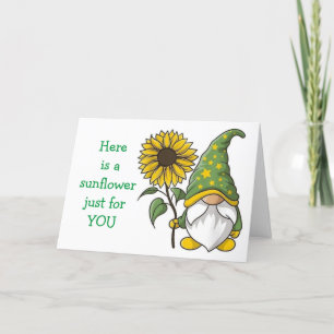 GNOME BARING SUNFLOWER KORT