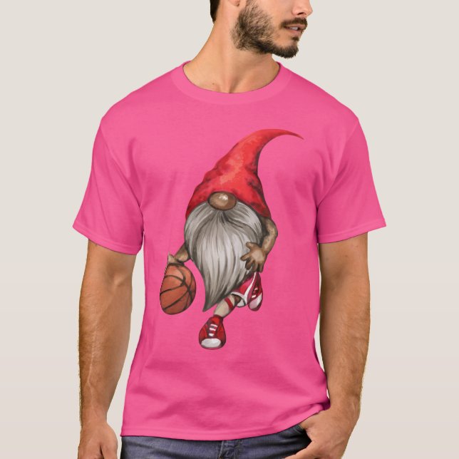 Gnome Basketball Player-Gift-För barn eller Vuxnor T Shirt (Framsida)