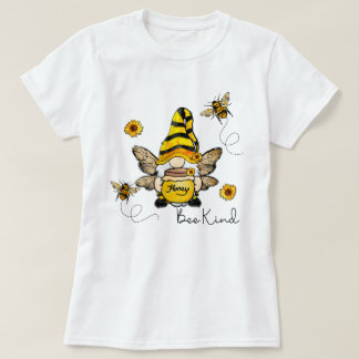 Gnome Bee Kind Solros Ladie's T-Shirt