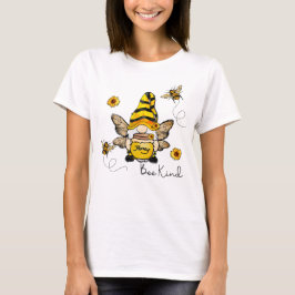 Gnome Bee Kind Solros Ladie's T-Shirt