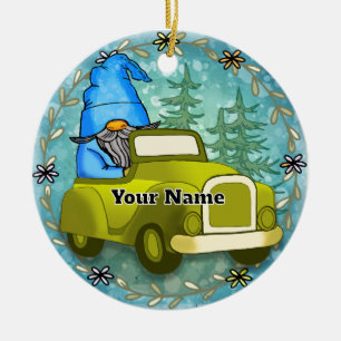Gnome-bilbil Julgransprydnad Keramik