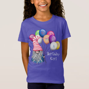 Gnome Birdday Girl T Shirt