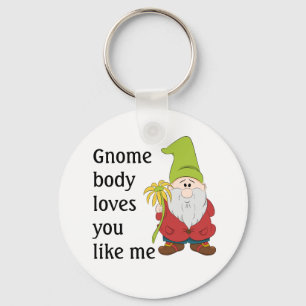 Gnome Body Kärlek du gillar mig Nyckelring