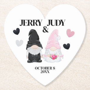 Gnome Bride och Groom Underlägg Papper