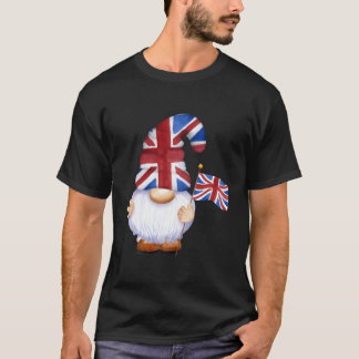 Gnome British Flagga Kung Charles Coronation T Shirt