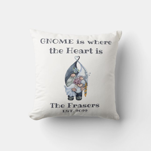 Gnome Bröllop Dekorativ kudde (Framsida)
