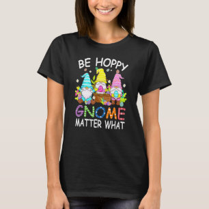 Gnome Bunny Pastel Vår Hunt Eggs Rabbit Lycklig E T Shirt