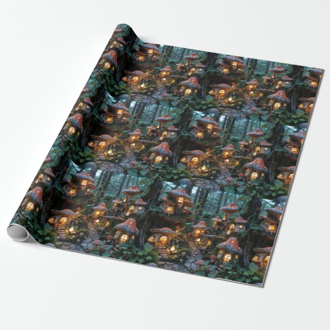 Gnome-byn på kvällstid presentpapper (Utrullad)