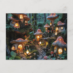 Gnome-byn på kvällstid vykort