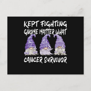 Gnome Cancer Survivor Fighter Vykort