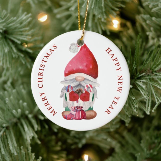 Gnome Candy cane Gräs Cone Julgransprydnad Keramik (Träd)