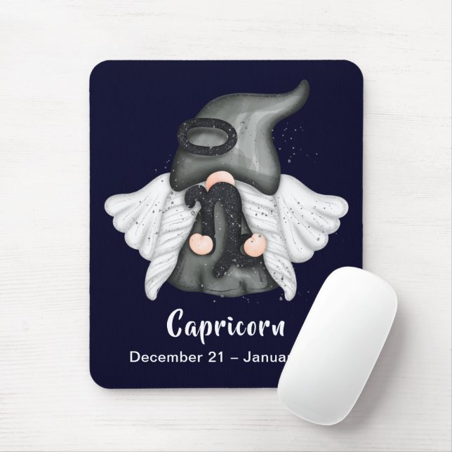 Gnome Capricorn Astrology Sign Angel Mouse Pad Musmatta (Med mus)