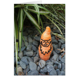 Gnome Carrot-mappningskort Hälsningskort
