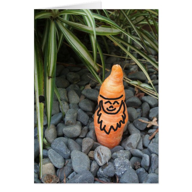Gnome Carrot-mappningskort Hälsningskort (Framsidan)