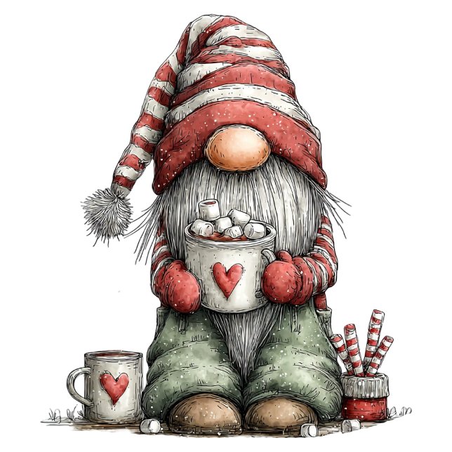 Gnome Ceramic Oval Christmas Ornament (Skapare uppladdad)