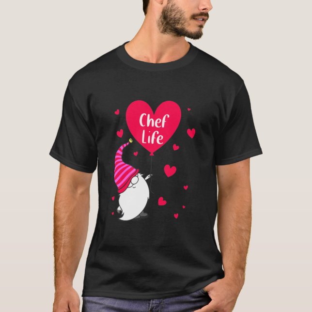 Gnome Chef Life 95 Birthday Gift T- T Shirt (Framsida)
