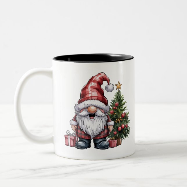 Gnome Christmas Winter Season Gnomes Lover Holiday Två-Tonad Mugg (Vänster)