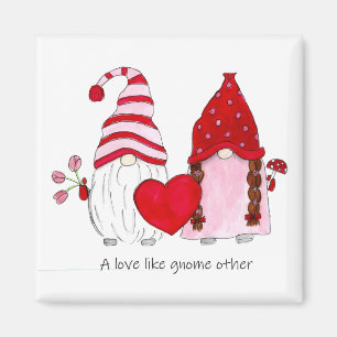 Gnome Couple A kärlek som gnome annan Magnet
