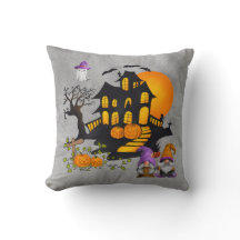 Gnome Couple JackO'Lanterns Haunted House