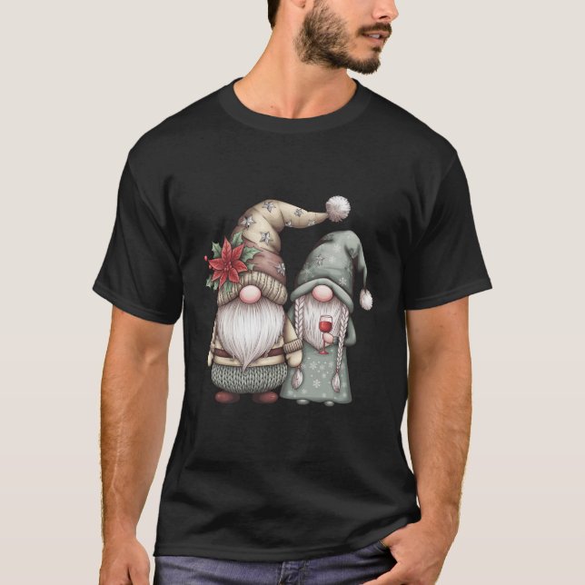 Gnome Couple-jul T Shirt (Framsida)