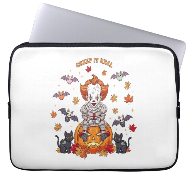 Gnome Cute Pumpkin Halloween Laptop Fodral (Framsidan)