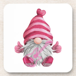 Gnome Dsed in Rosa with Guitar on a Underlägg
