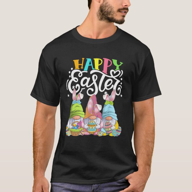 Gnome Easter Hug Egg Bunny Gnome Spring Gnomies Ha T Shirt (Framsida)
