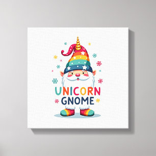 Gnome Enhörning Tröja Familj Matchande Jul Grupp Canvastryck