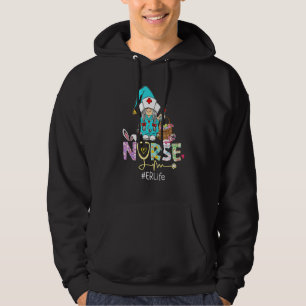 Gnome Er Nurse Bunny Stethoscope Påsk Christians Hoodie