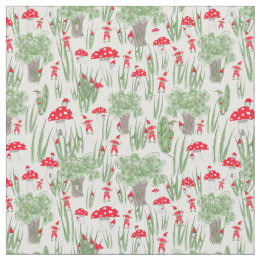 Gnome Fabric: ’Gnome Göm-and-Seek’ Tyg
